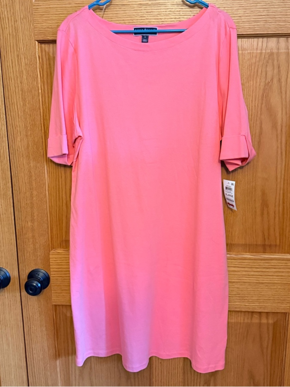 Scott Coral Crewneck Sport Top